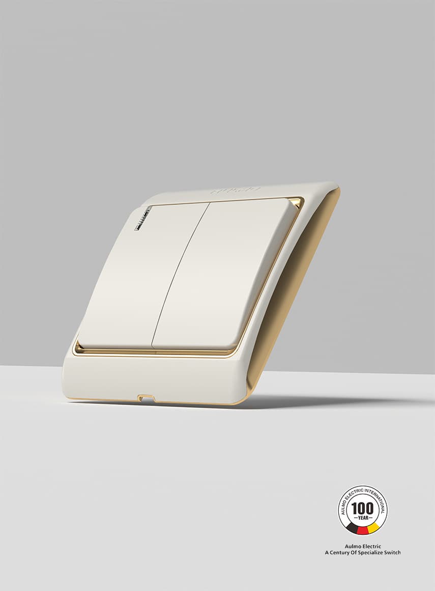 AULMO DZ Series switch, ivory